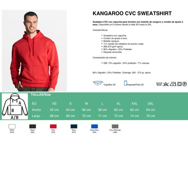 Kangaroo CVC info Sudadera Kangaroo CVC