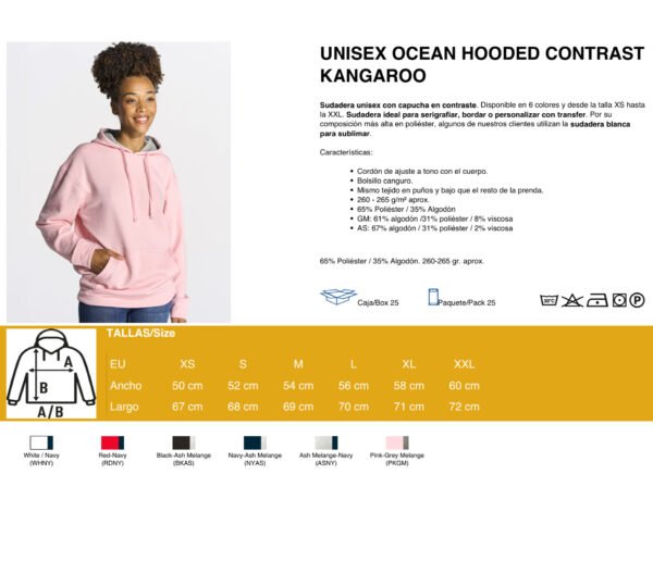 Sudadera Unisex Ocean Contrast